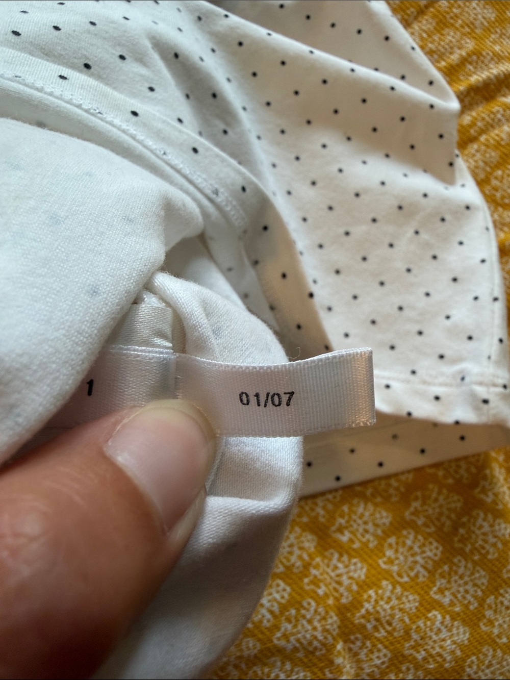 Express White Strapless Tube Top with black polka dots - Picture 6 of 6